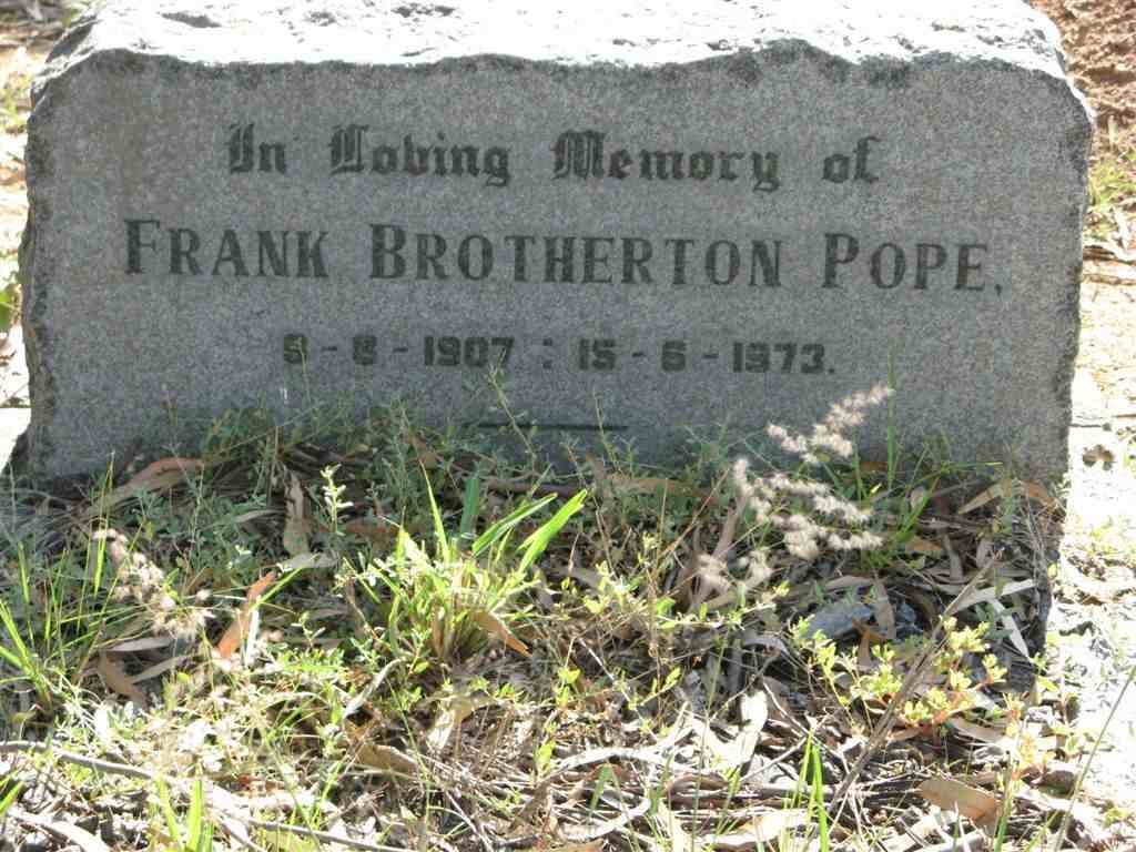 POPE Frank Brotherton 1907-1973