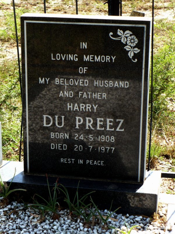 PREEZ Harry, du 1908-1977