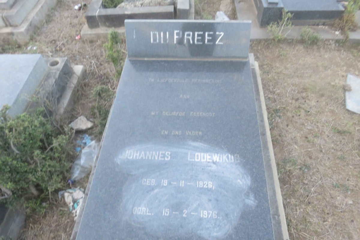 PREEZ Johannes Lodewikus, du 1926-1976