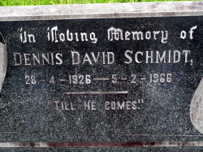 SCHMIDT Dennis David 1926-1966