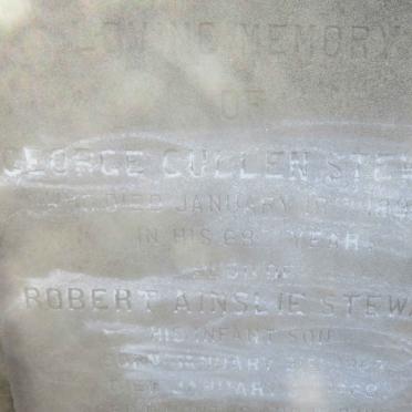 STEWART James -1863 :: STEWART Flora McDonald -1904 :: STEWART George Cullen -1896 :: STEWART Robert Ainslie 1867-1868