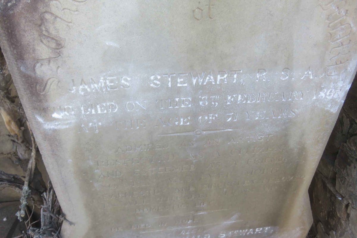 STEWART James -1863 :: STEWART Flora McDonald -1904 :: STEWART George Cullen -1896 :: STEWART Robert Ainslie 1867-1868