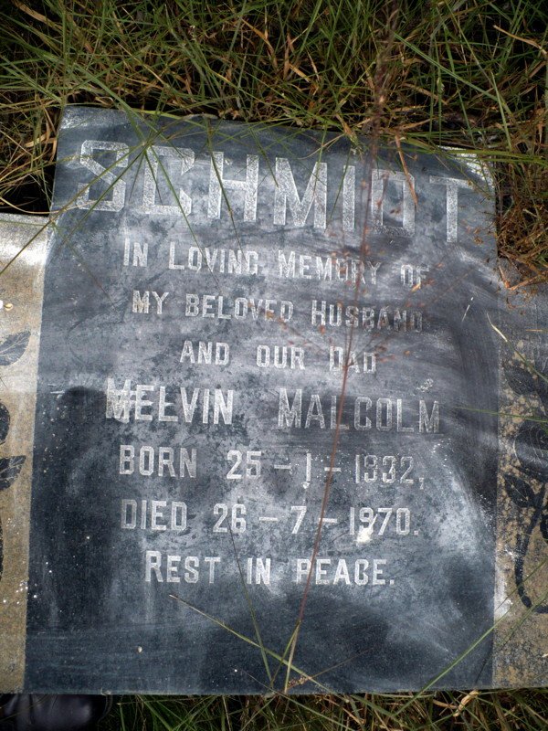 SCHMIDT Melvin Malcolm 1932-1970