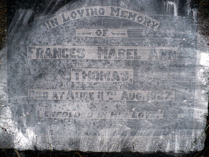 THOMAS Frances Mabel Ann -1927