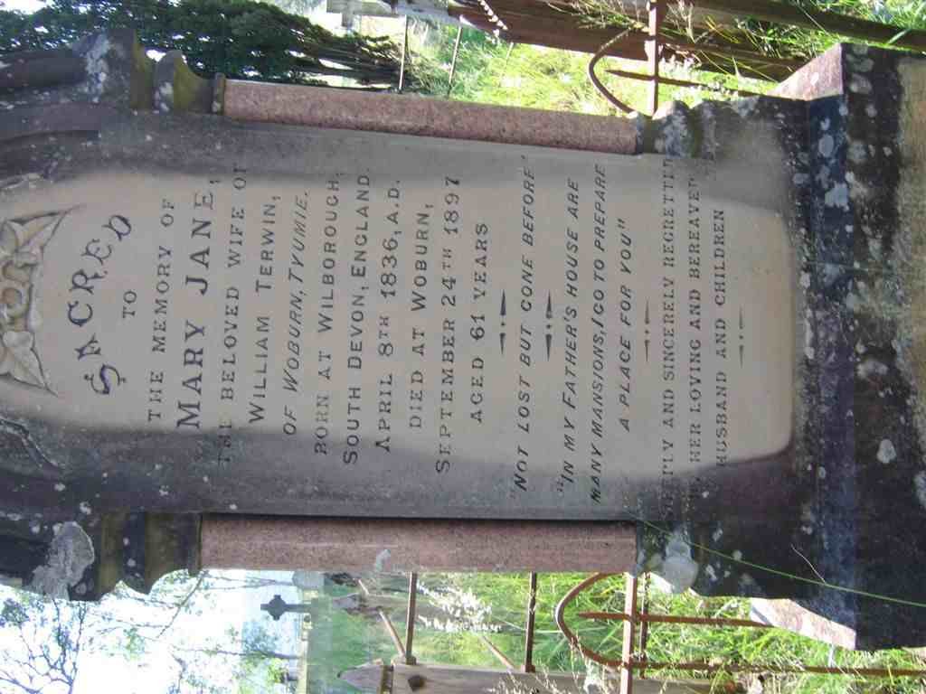 TERWIN Mary Jane 1836-1897