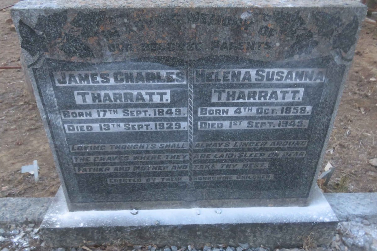 THARRATT James Charles 1849-1929 &amp; Helena Susanna 1858-1945