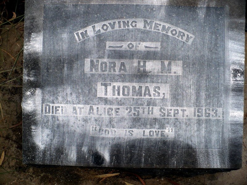 THOMAS Nora H.M. -1963
