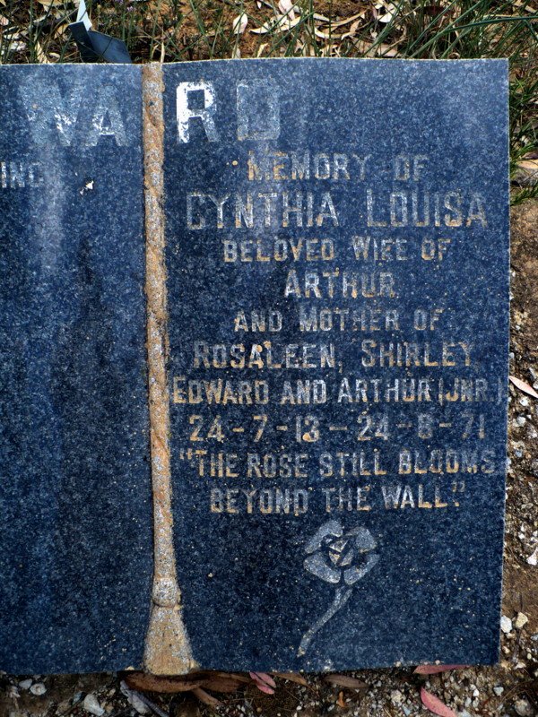 WARD Cynthia Louisa 1913-1971
