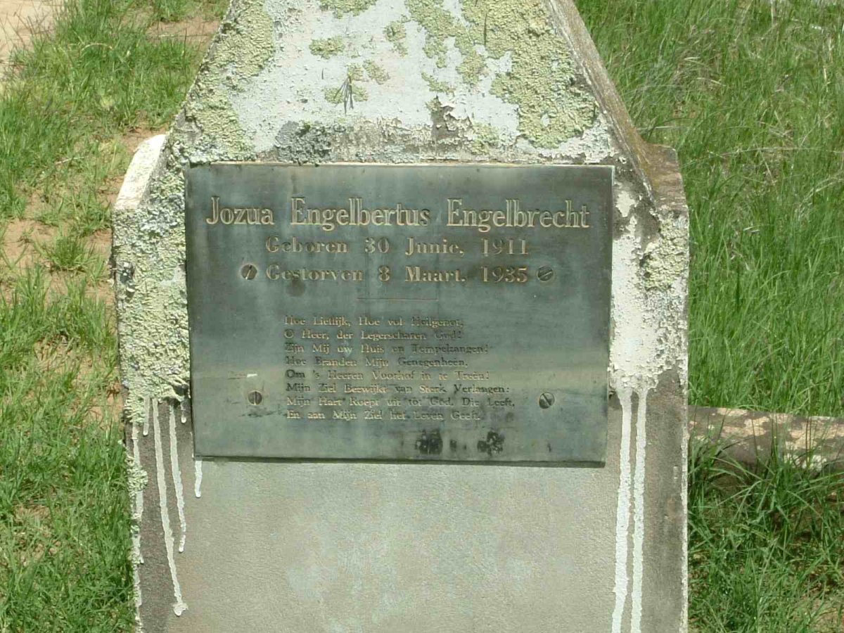 ENGELBRECHT Jozua Engelbertus 1911-1935
