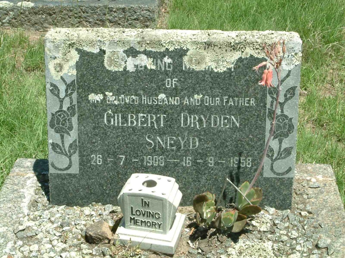 SNEYD Gilbert Dreyden 1908-1958