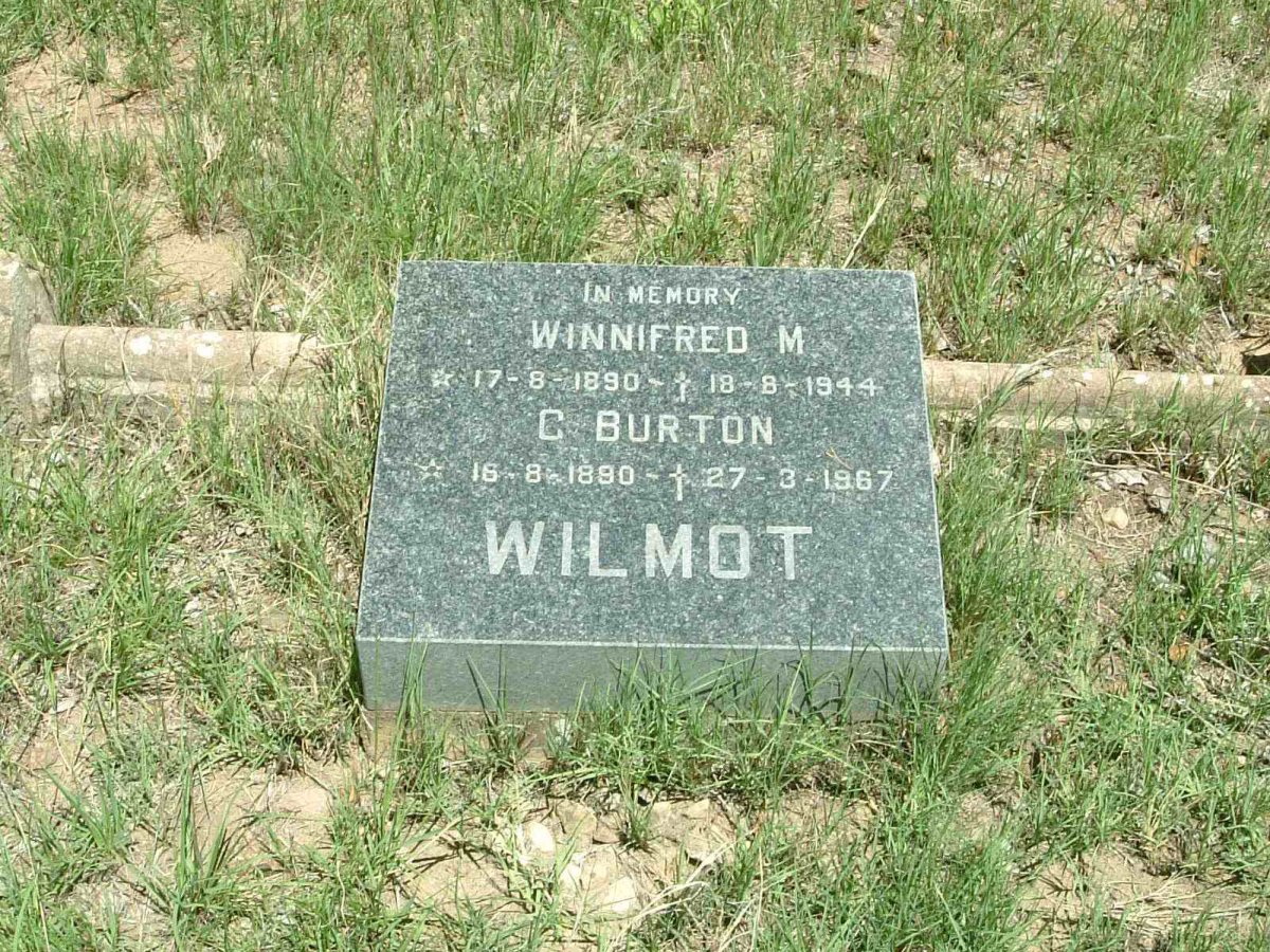 WILMOT C. Burton 1890-1967 &amp; Winnifred M. 1890-1944