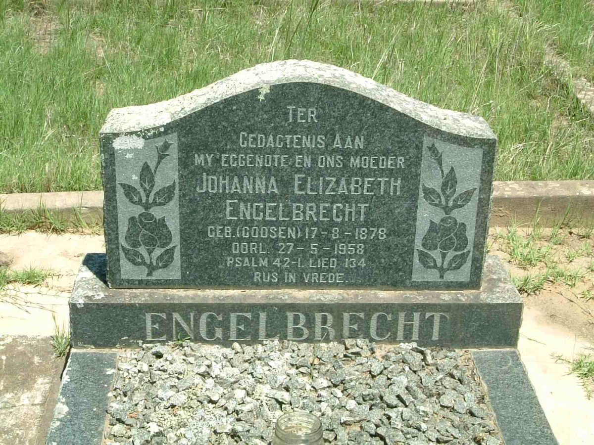 ENGELBRECHT Johanna Elizabeth nee GOOSEN 1878-1958