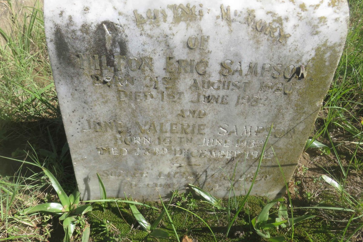SAMPSON Hilton Eric 1930-1932 :: SAMPSON June Valerie 1932-1932