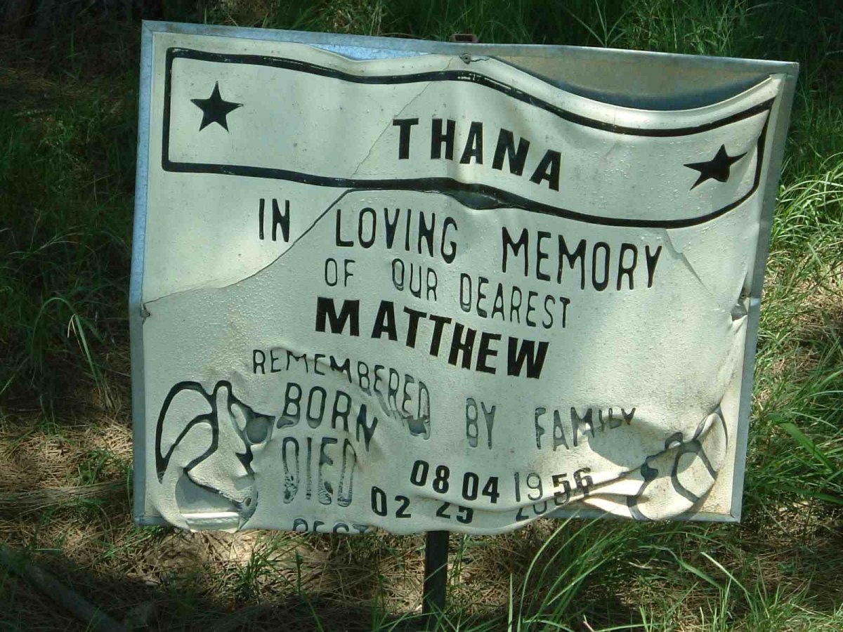 THANA Matthew 1956-200?