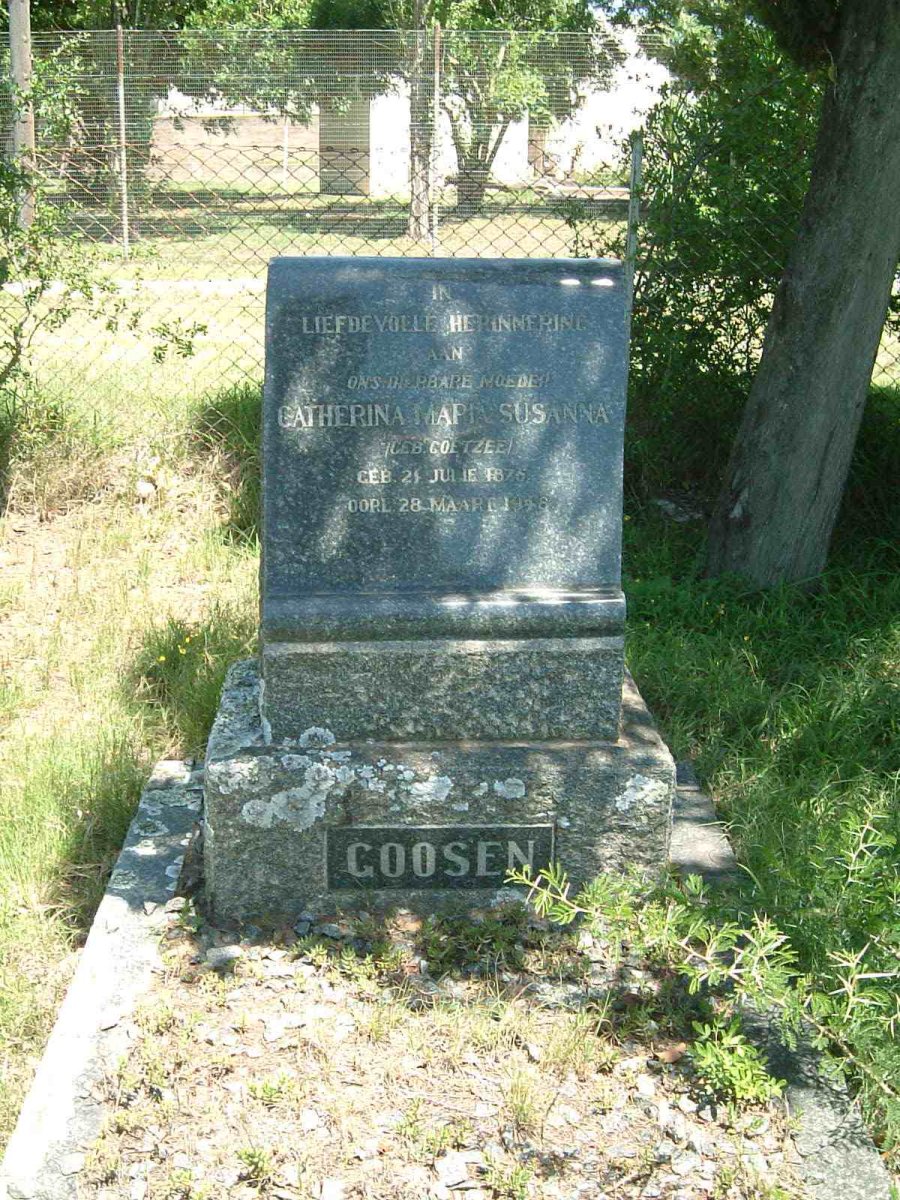 GOOSEN Catherina Maria Susanna nee COETZEE 1875-1948