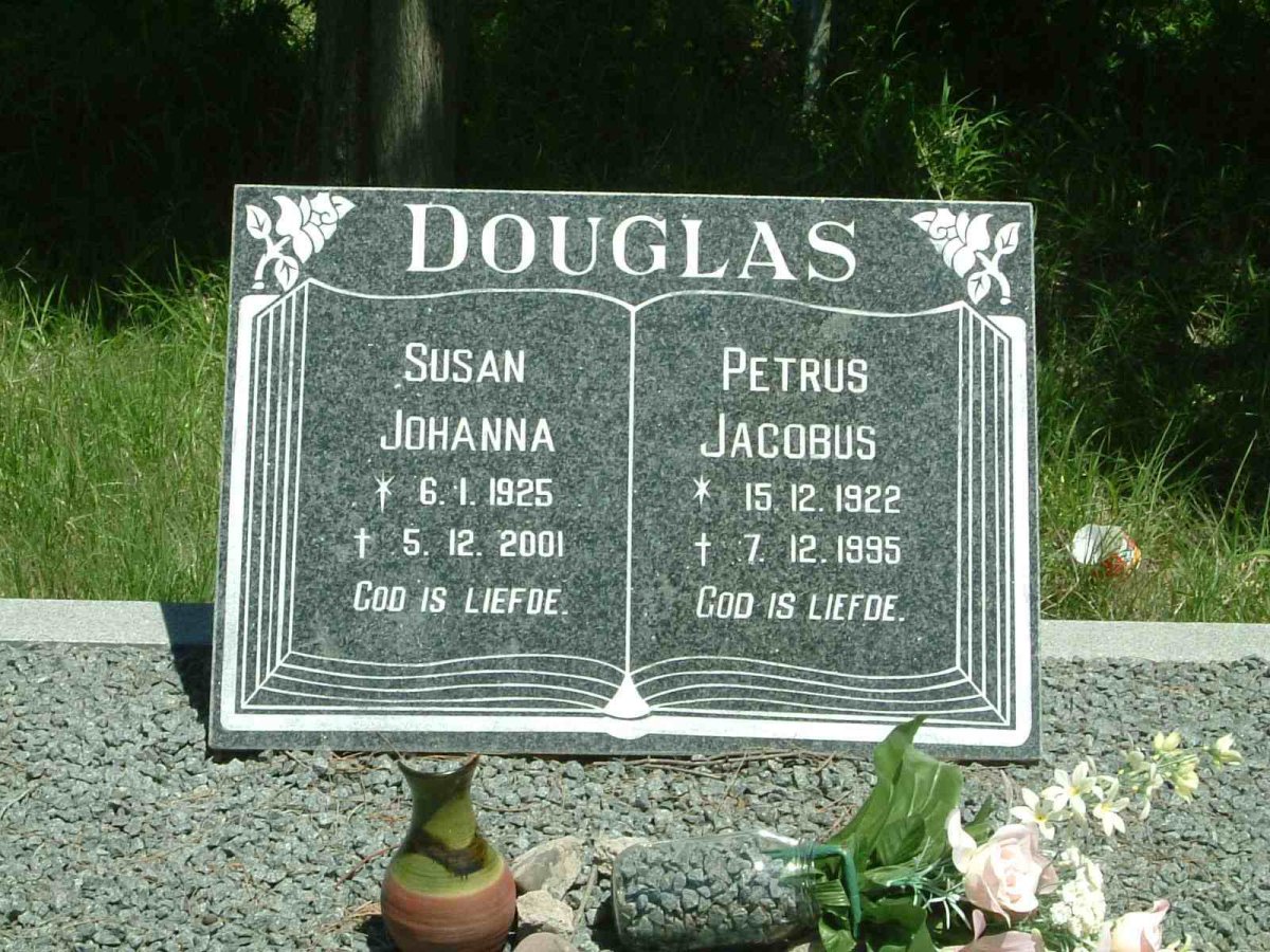 DOUGLAS Susan Johanna 1925-2001 and DOUGLAS Petrus Jacobus 1992-1995