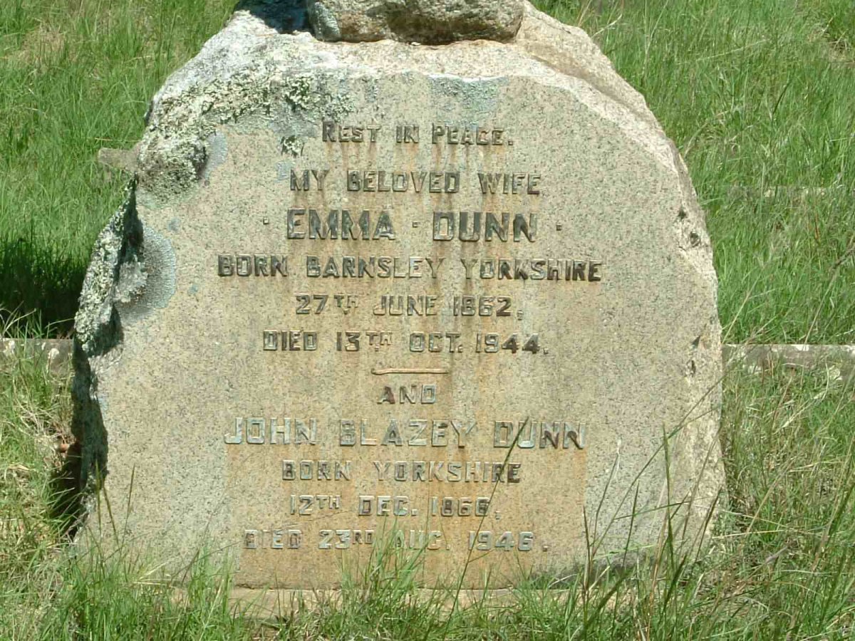 DUNN John Blazey 1866-1946 &amp; Emma 1862-1944