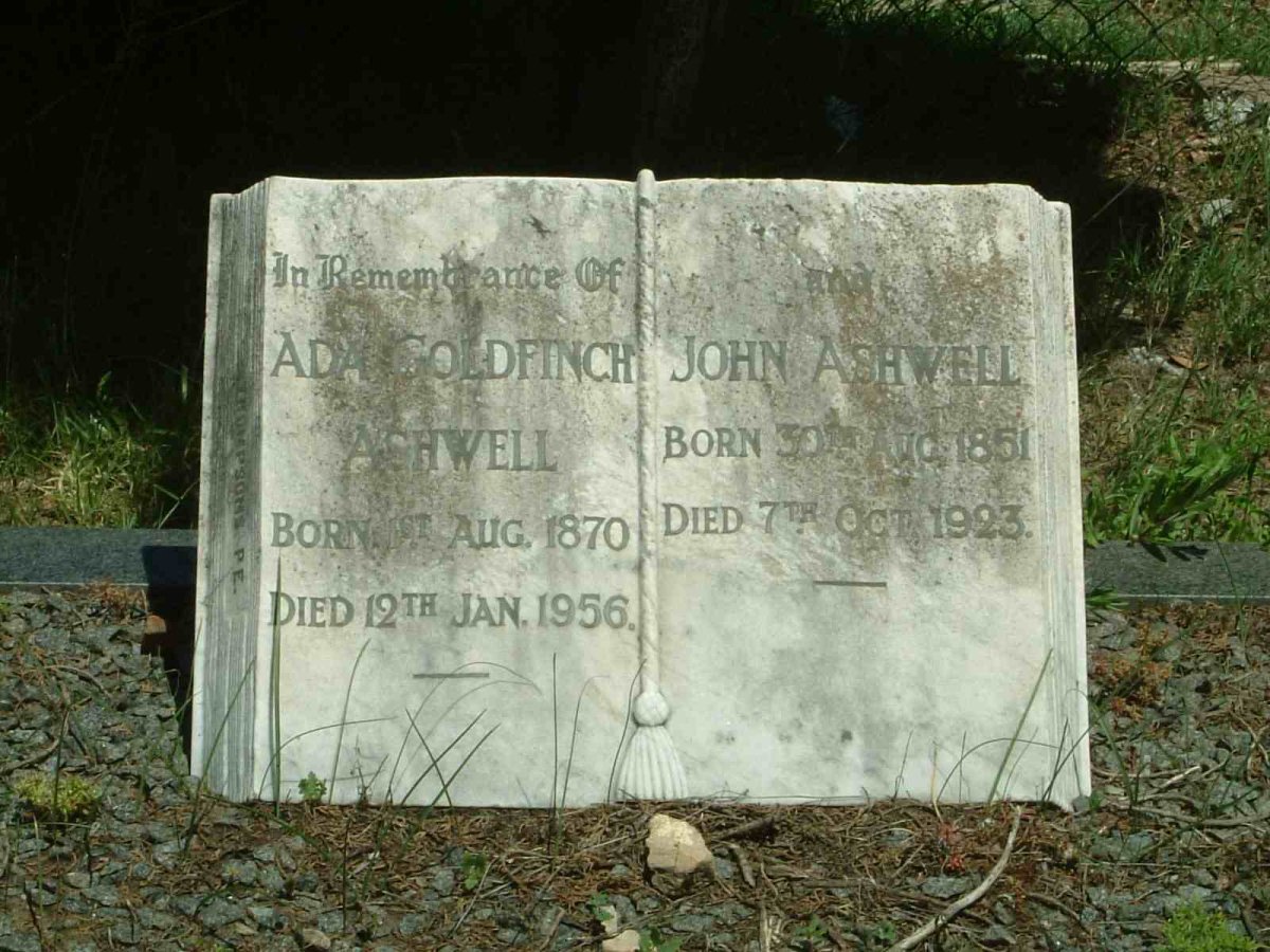 ASHWELL John 1851-1923 &amp; Ada Goldfinch 1870-1956