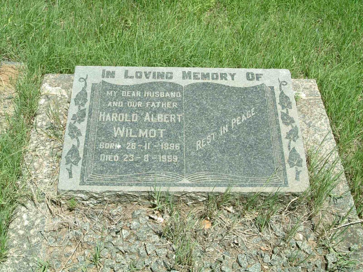 WILMOT Harold Albert 1896-1959