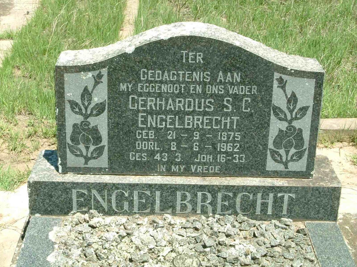 ENGELBRECHT Gerhardus S.C. 1875-1962