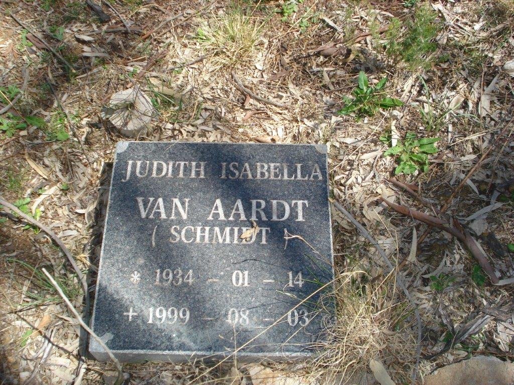 AARDT Judith Isabella, van nee SCHMIDT 1934-1999