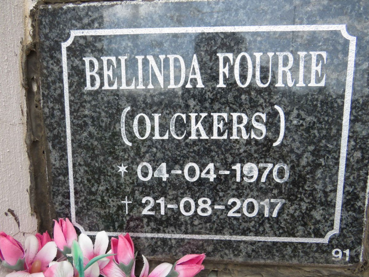 FOURIE Belinda nee OLCKERS 1970-2017