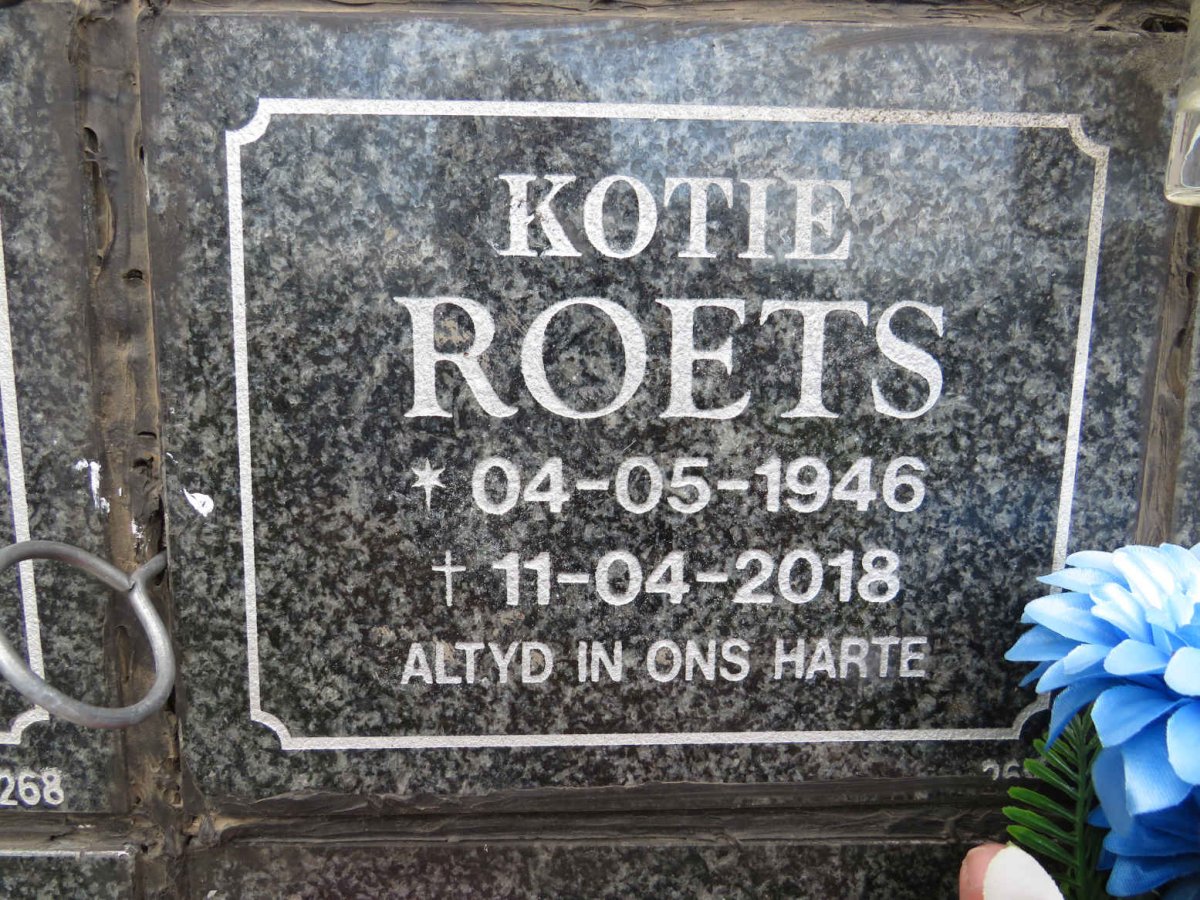 ROETS Kotie 1946-2018