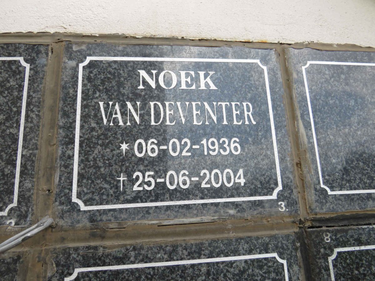 DEVENTER Noek, van 1936-2004