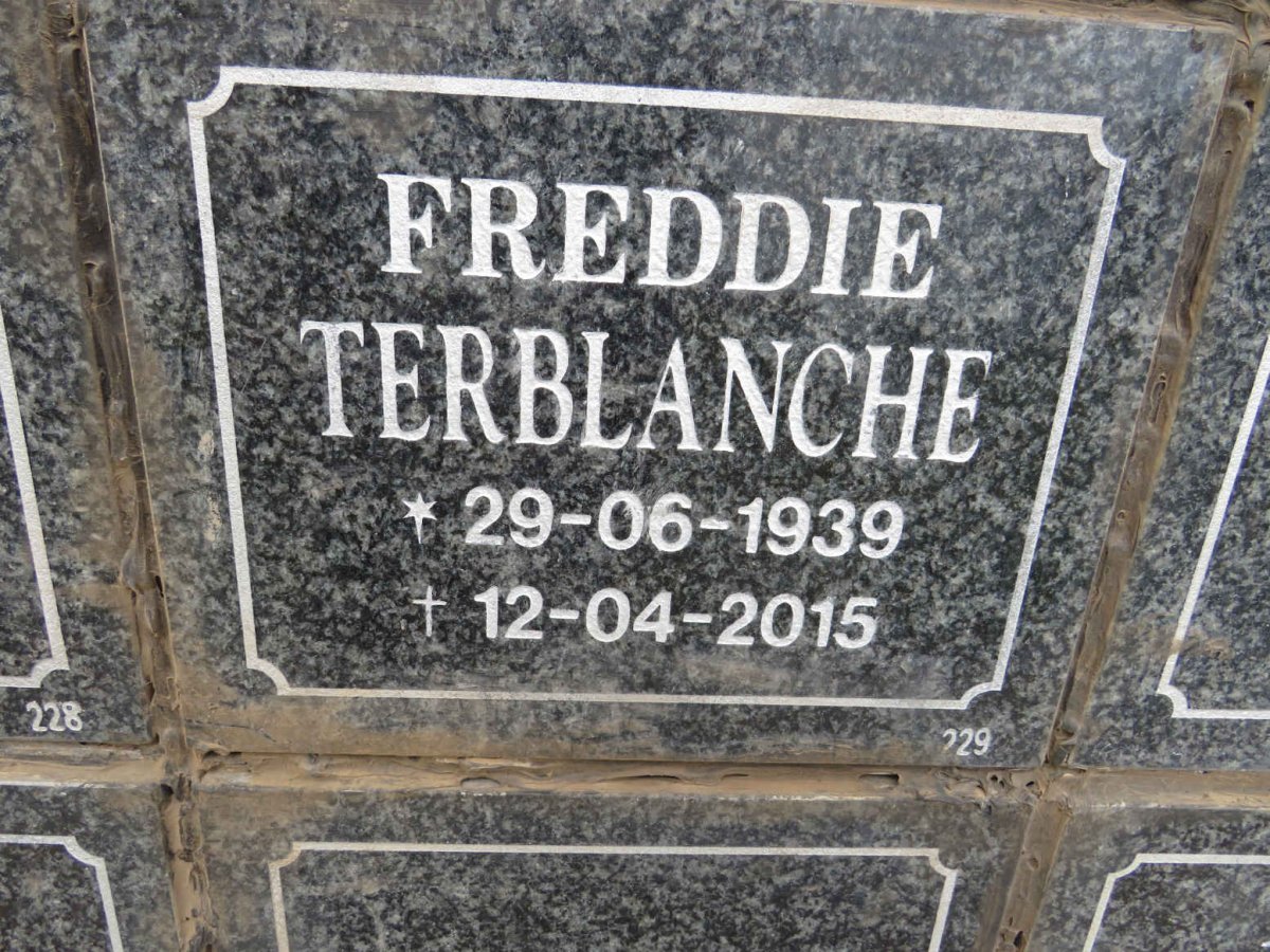 TERBLANCHE Freddie 1939-2015