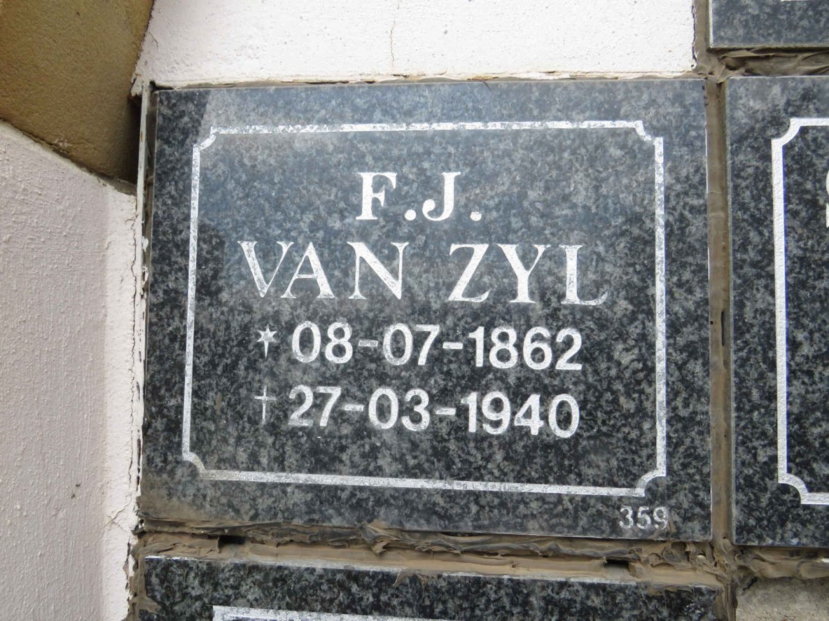 ZYL F.J., van 1862-1940