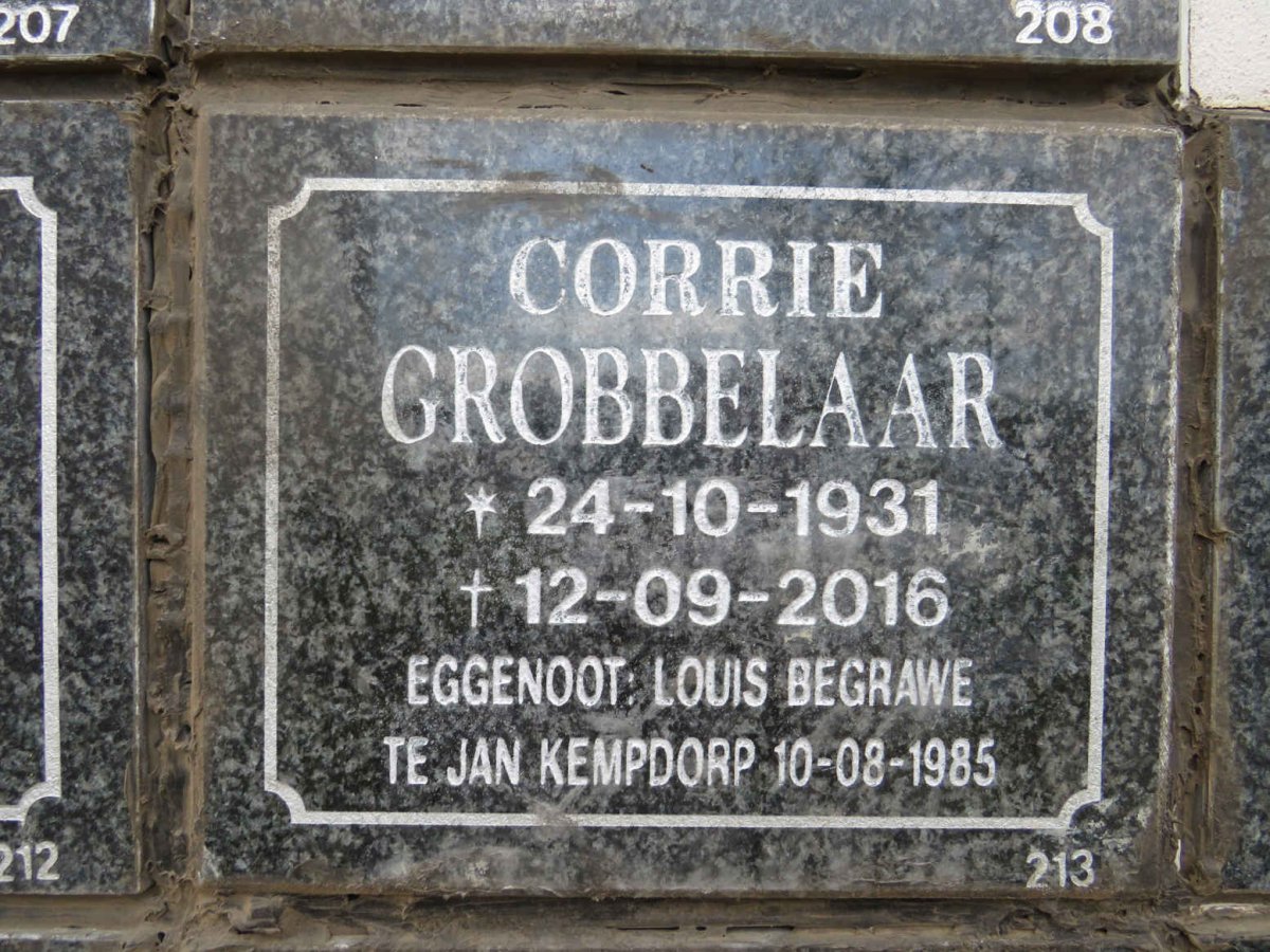 GROBBELAAR Corrie 1931-2016