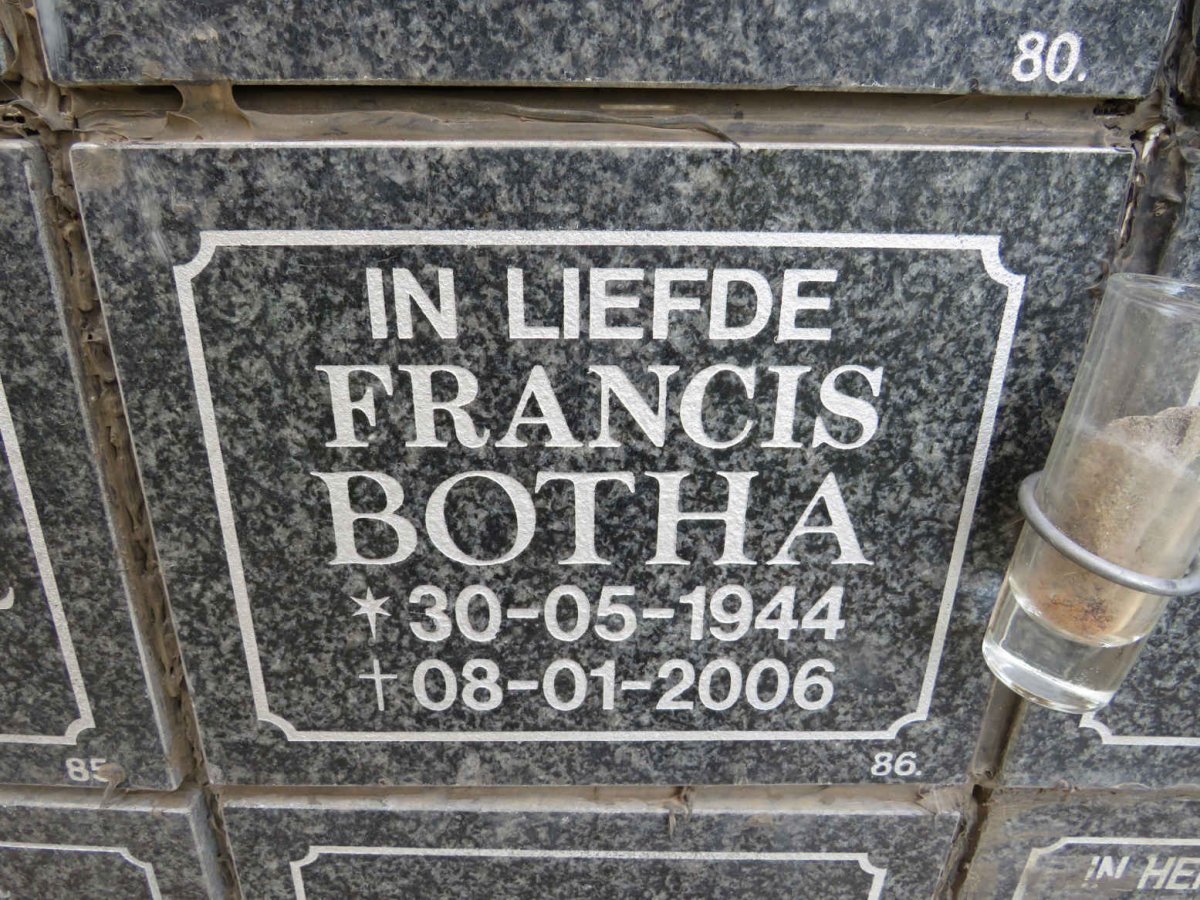 BOTHA Francis 1944-2006