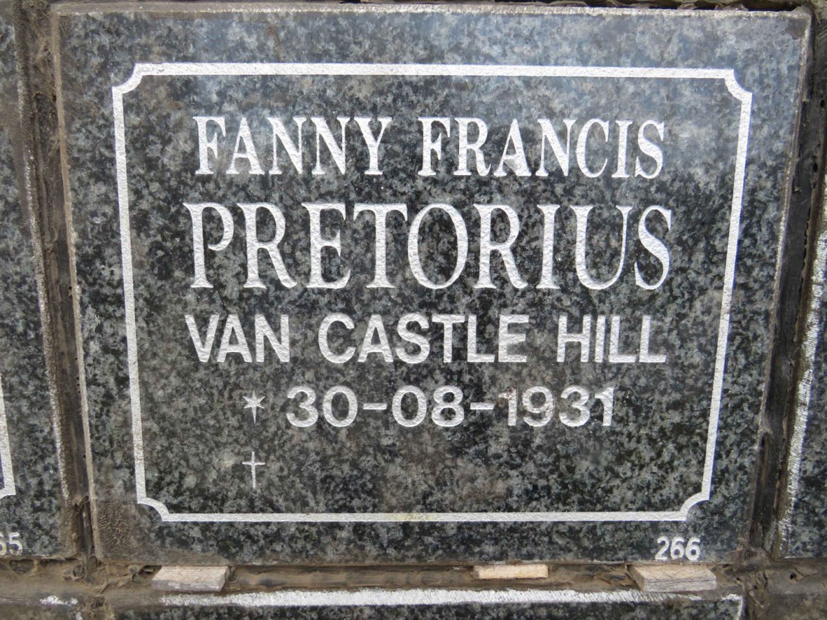 PRETORIUS Fanny Francis 1931-