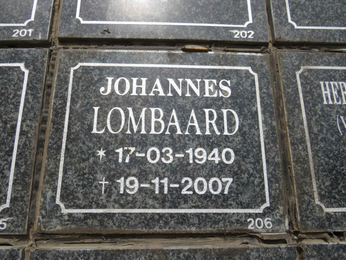 LOMBAARD Johannes 1940-2007