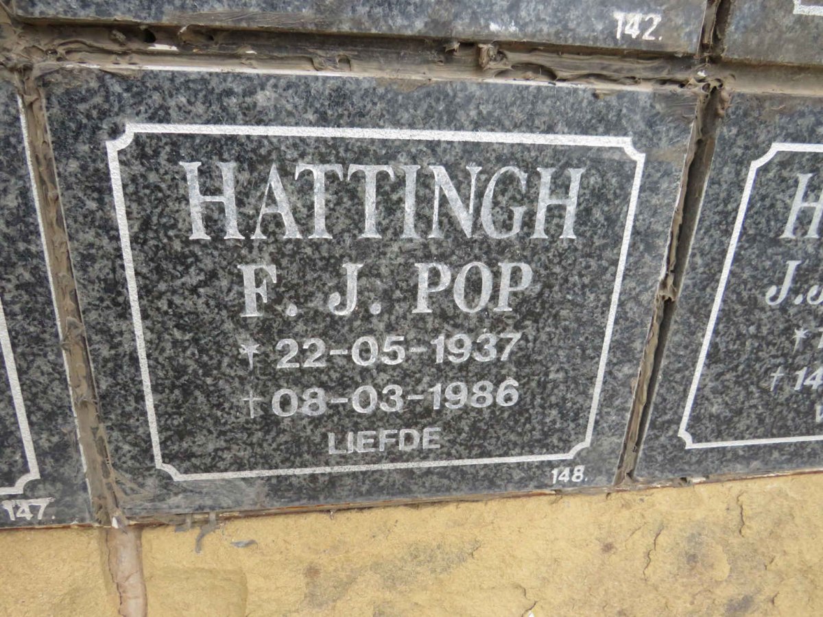 HATTINGH F.J. 1937-1986
