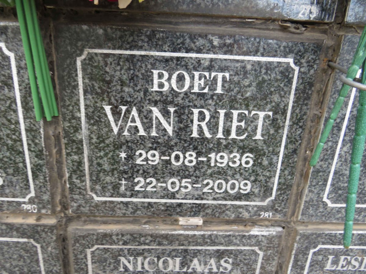 RIET Boet, van 1936-2009