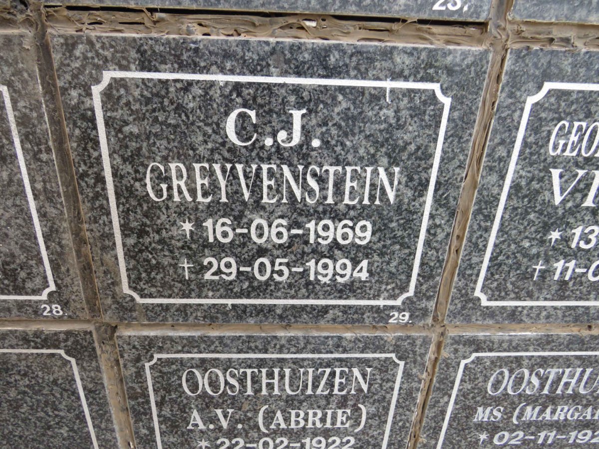 GREYVENSTEIN C.J. 1969-1994