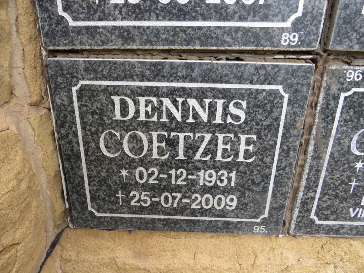 COETZEE Dennis 1931-2009