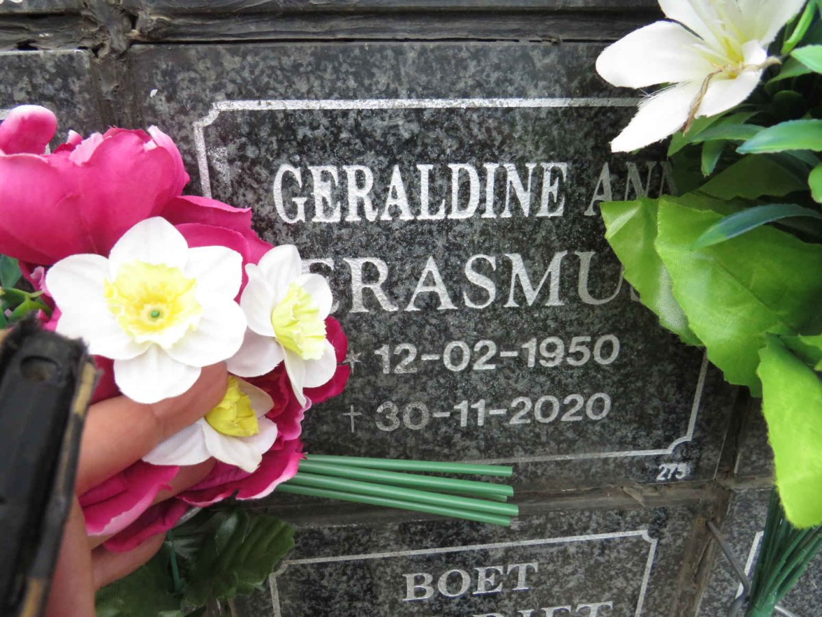 ERASMUS Geraldine Ann 1950-2020