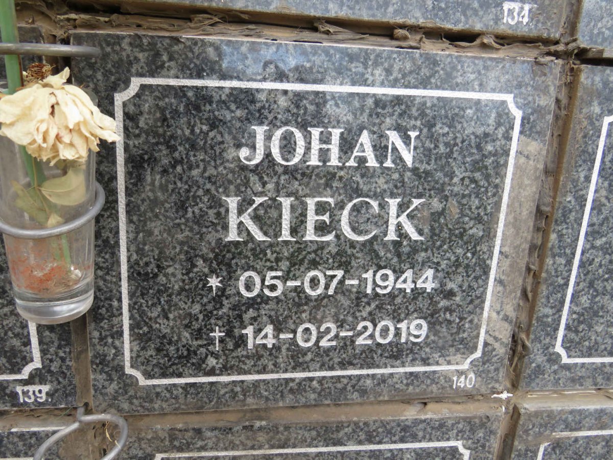 KIECK Johan 1944-2019