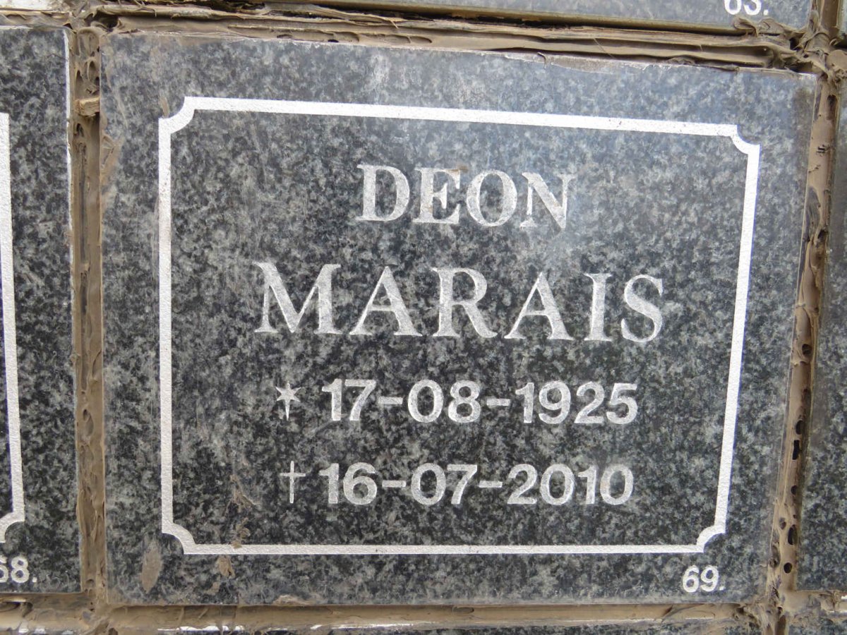 MARAIS Deon 1925-2010