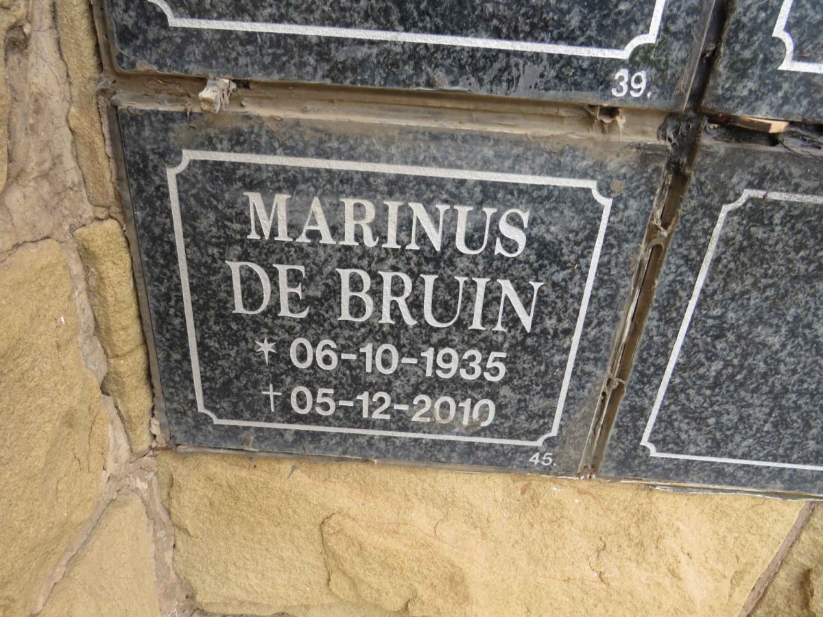 BRUIN Marinus, de 1935-2010