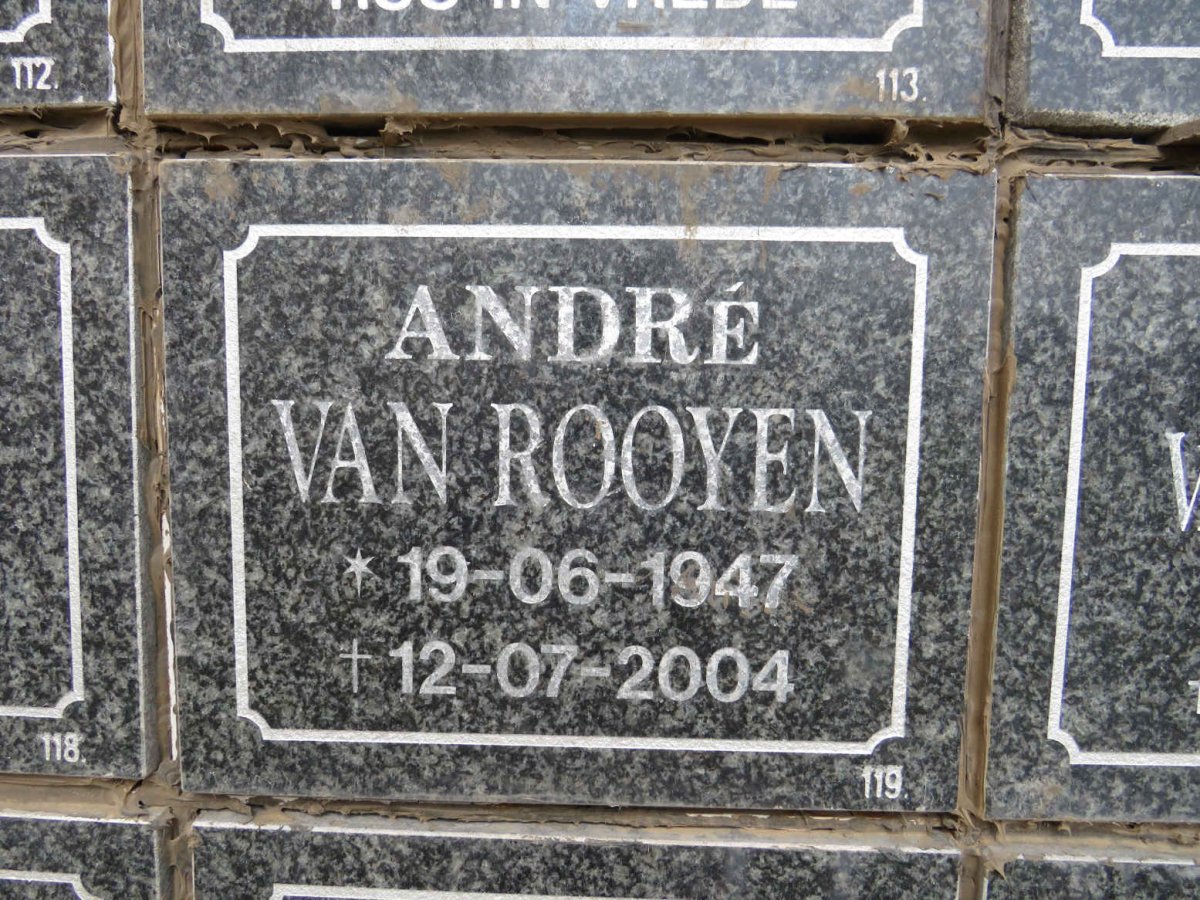 ROOYEN André, van 1947-2004