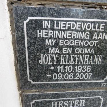 KLEYNHANS Joey 1936-2007