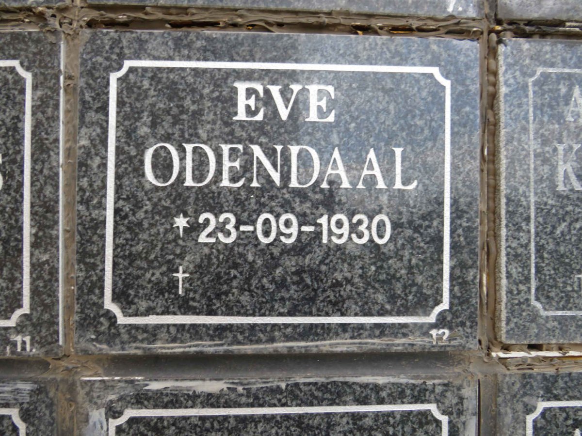 ODENDAAL Eve 1930-