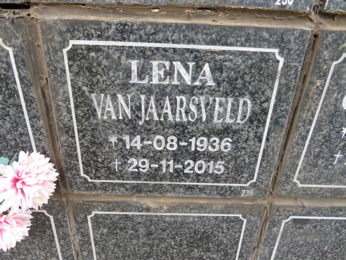 JAARSVELD Lena, van 1936-2015