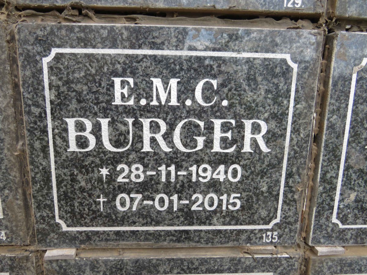 BURGER E.M.C. 1940-2015