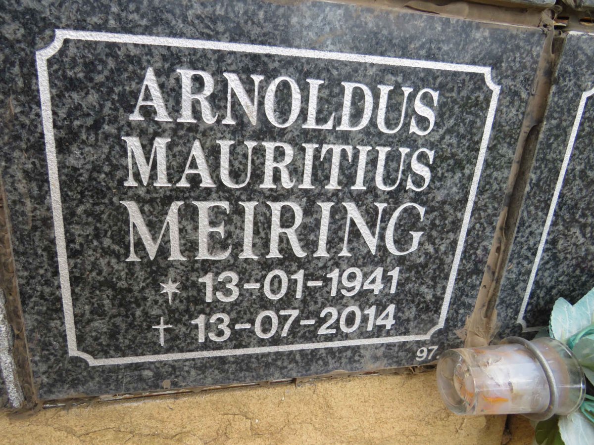 MEIRING Arnoldus Mauritius 1941-2014