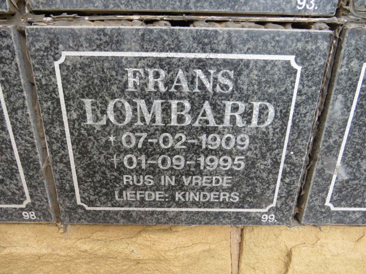 LOMBARD Frans 1909-1995