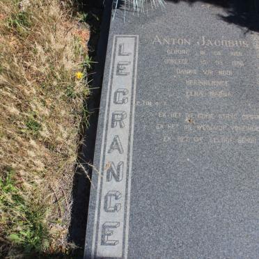GRANGE Anton Jacobus, le